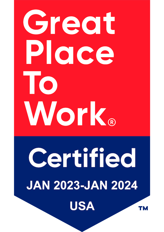 Great Place to Work Certified Jan 2023 - Jan 2024 USA badge